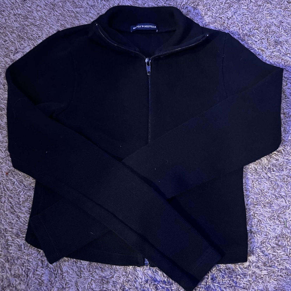 Official Brandy Melville zip up long sleeve shirt